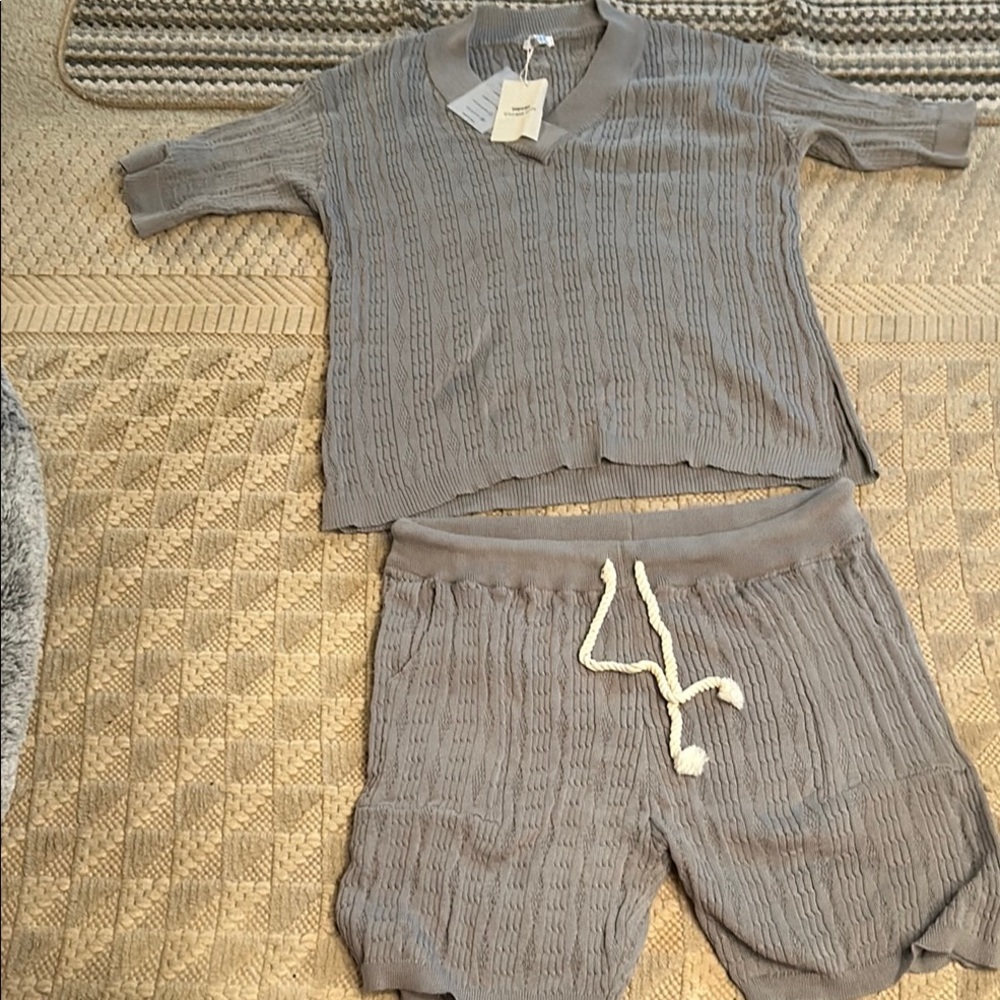 Men's Casual Gray Knit Tee